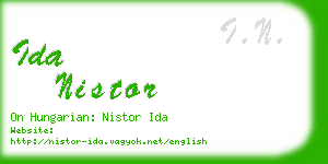 ida nistor business card